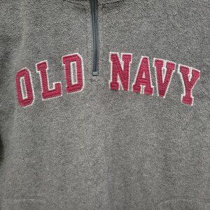 old navy boys grey fleece pull over sweater size M